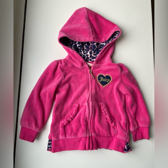 Juicy Couture Pink velour zip up. - Picture 1 of 3